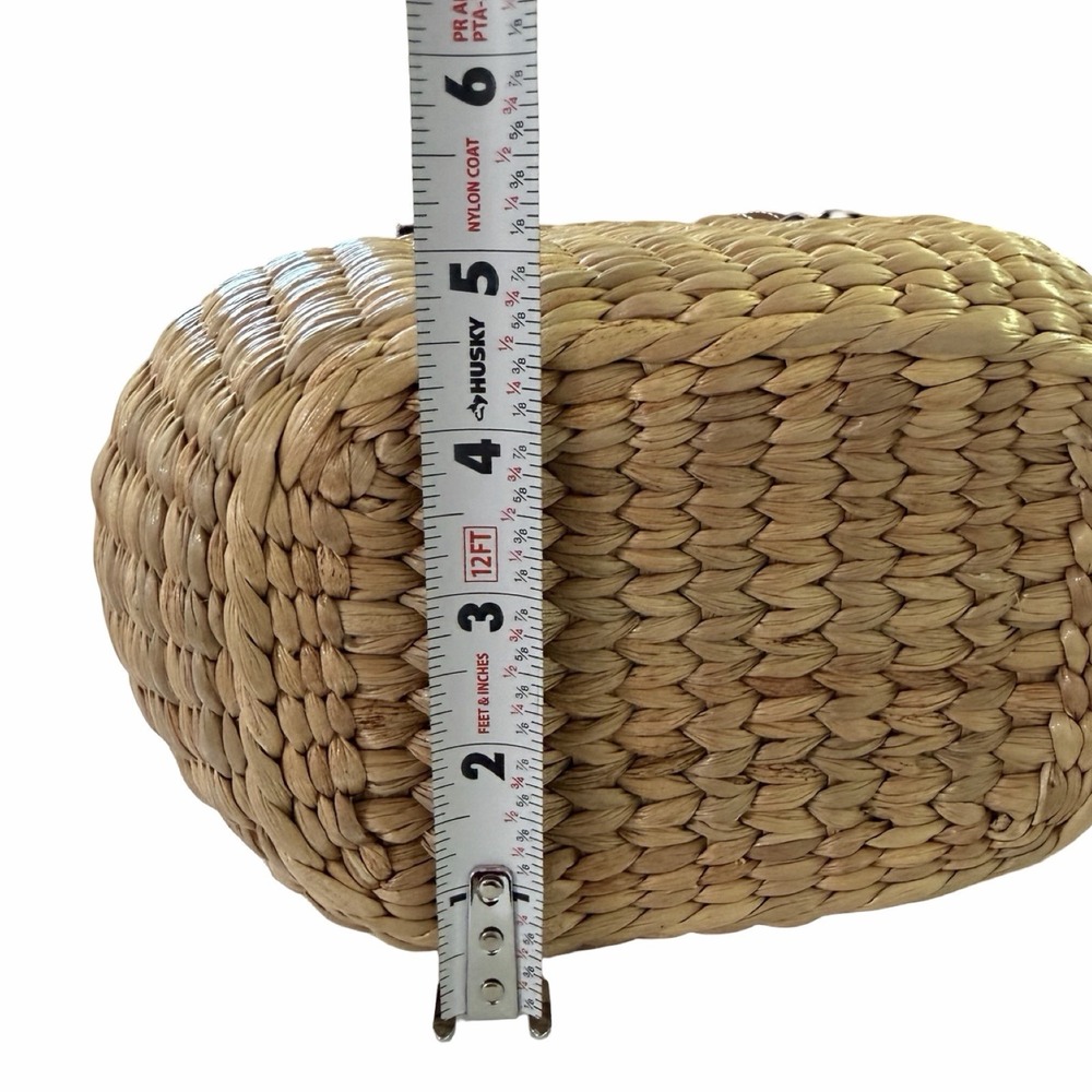 Sea and Grass Mini Straw Hyacinth Woven Tote Basket Small Mini Handbag Brown - Picture 16 of 16